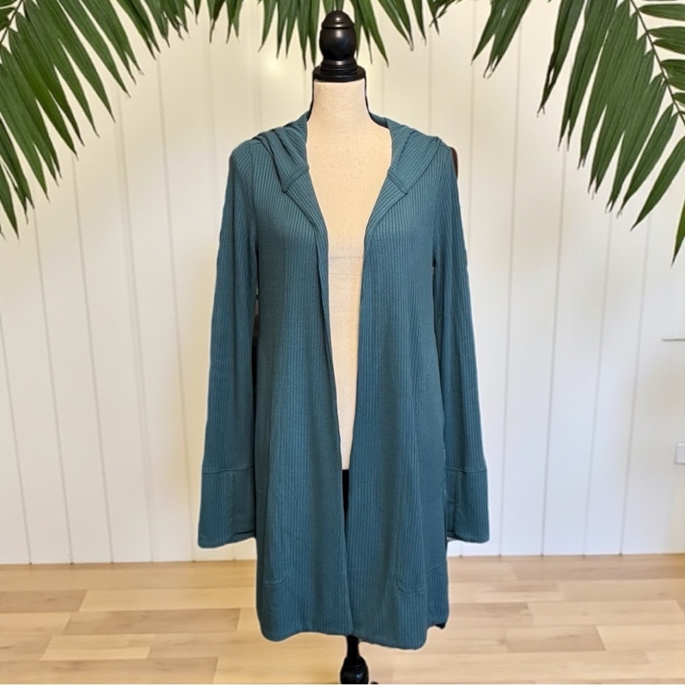 Athleta Harmony Pose Wrap Cardigan Hoodie – Teal Green – Size XS